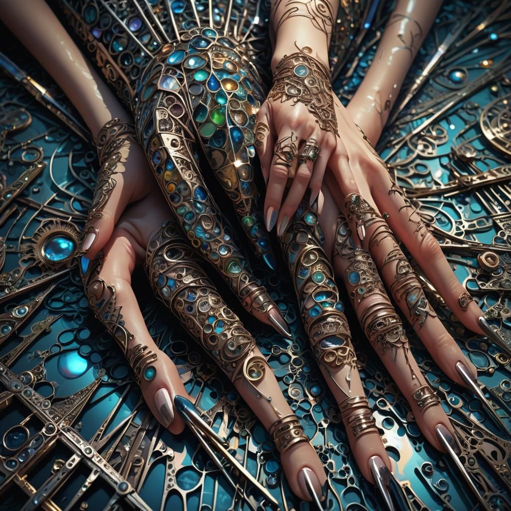 Surreal Fractal: Person on Bed of Nails