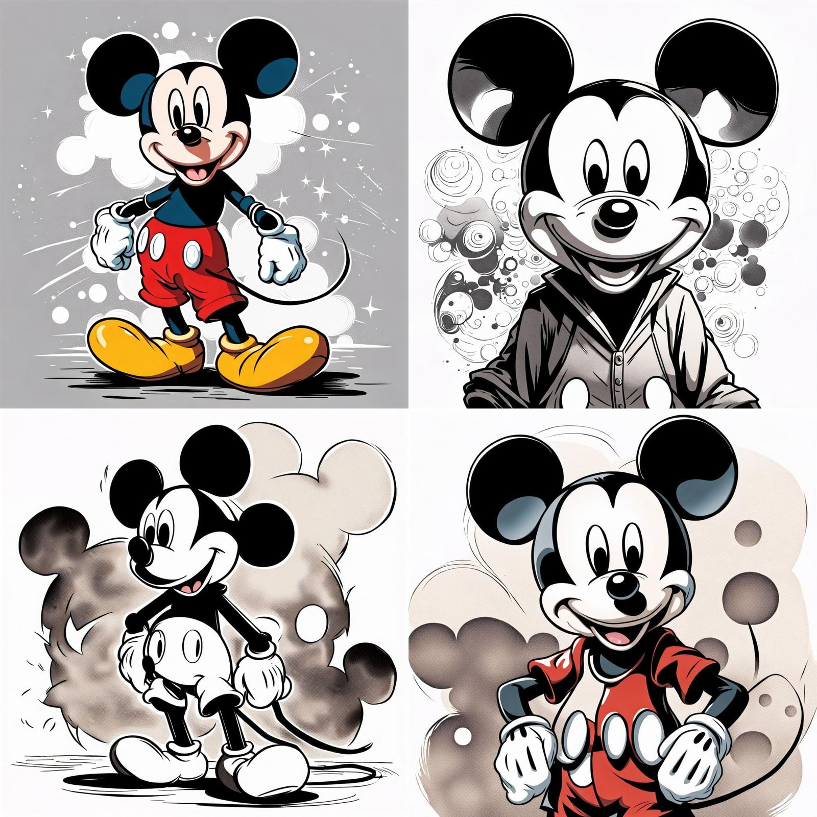 Mickey Mouse in Manga Art Style