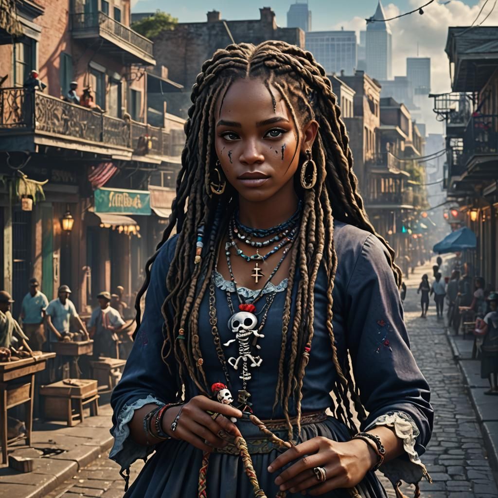 Voodoo Doll in New Orleans: Detailed Matte Painting