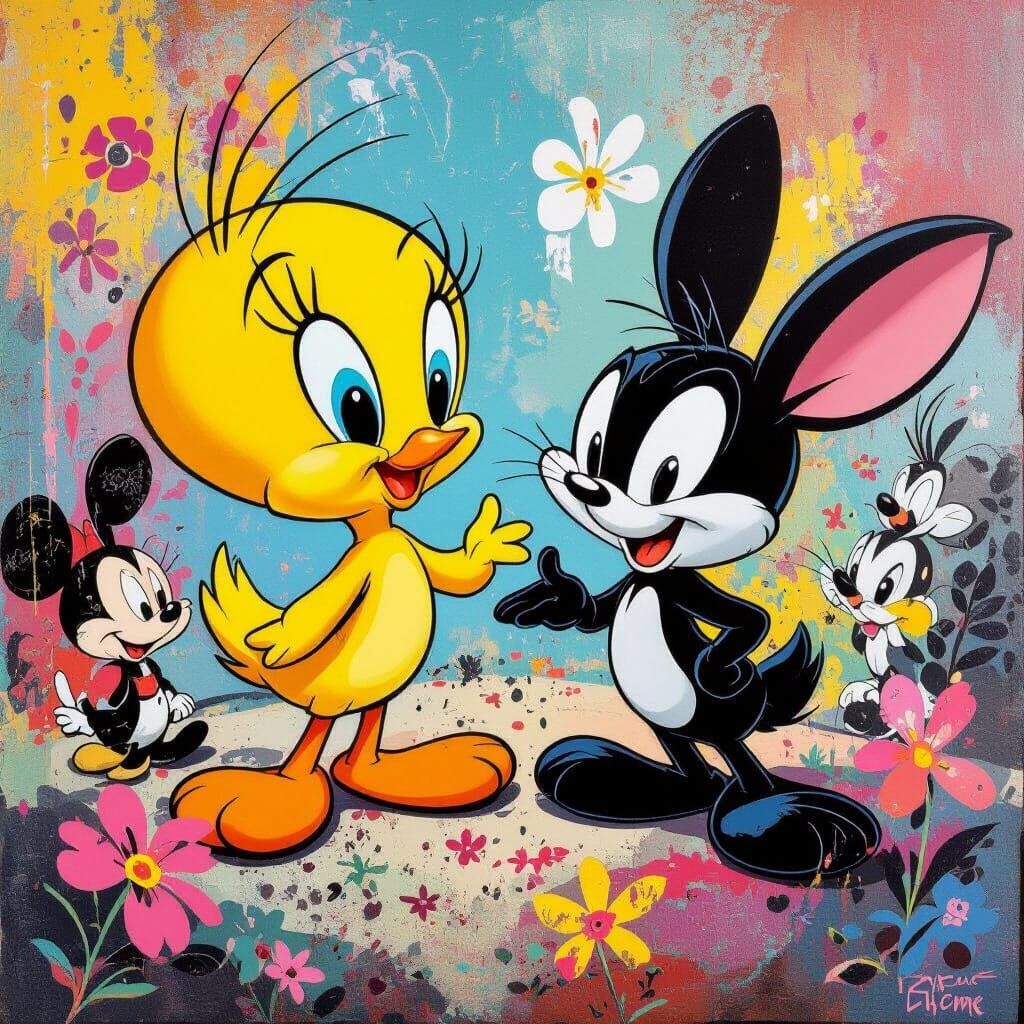 Tweety Bird and Looney Tunes in Pop Surrealism