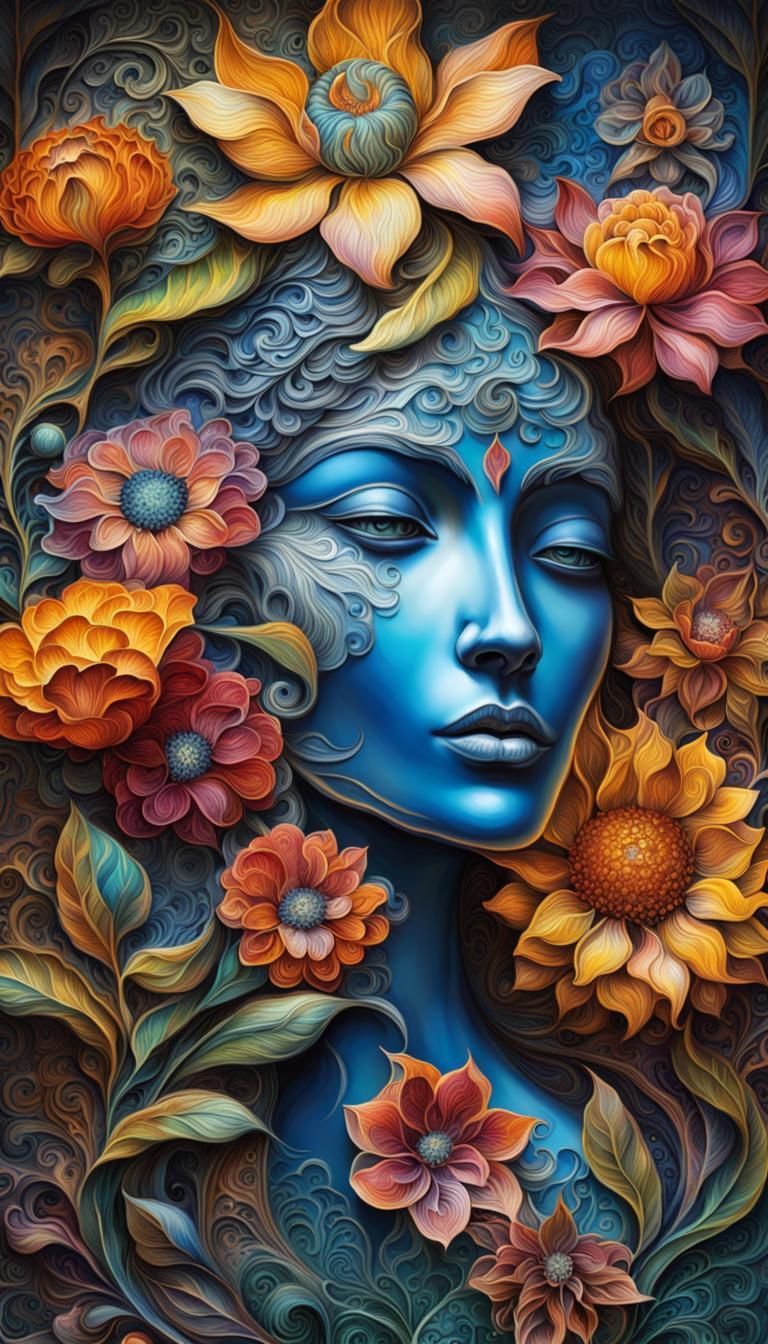 Beautiful flowers folk art  filigree  street art.  Josephine Wall Amanda Sage pop art modern art hyperrealism filigree 4...