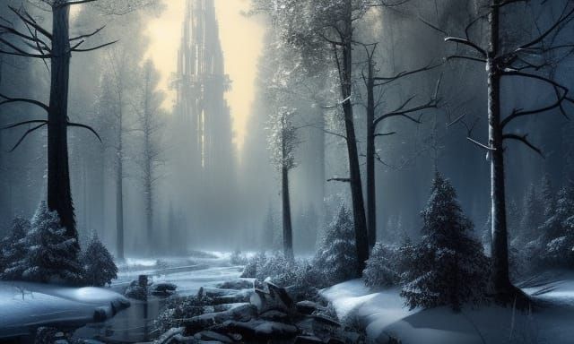 Winter Forest: Epic Cinematic Digital Matte Painting