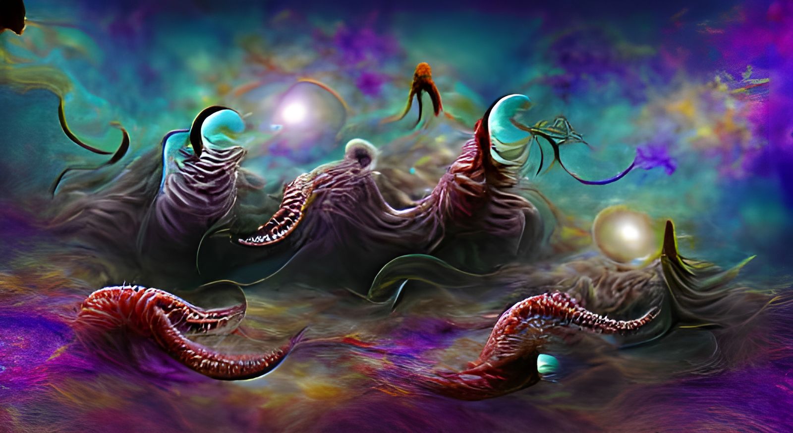 Lovecraftian Tentacle Monsters in the Void