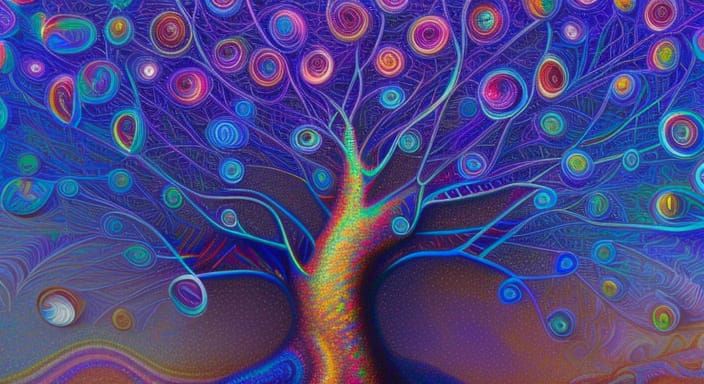 Rainbow Tree of Life Concept Art