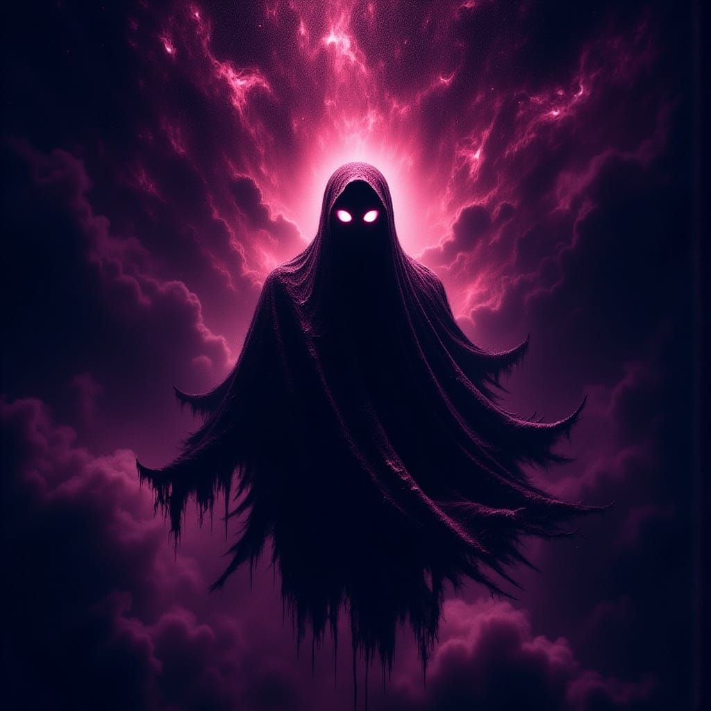 Ethereal Godlike Being in Starry Expanse