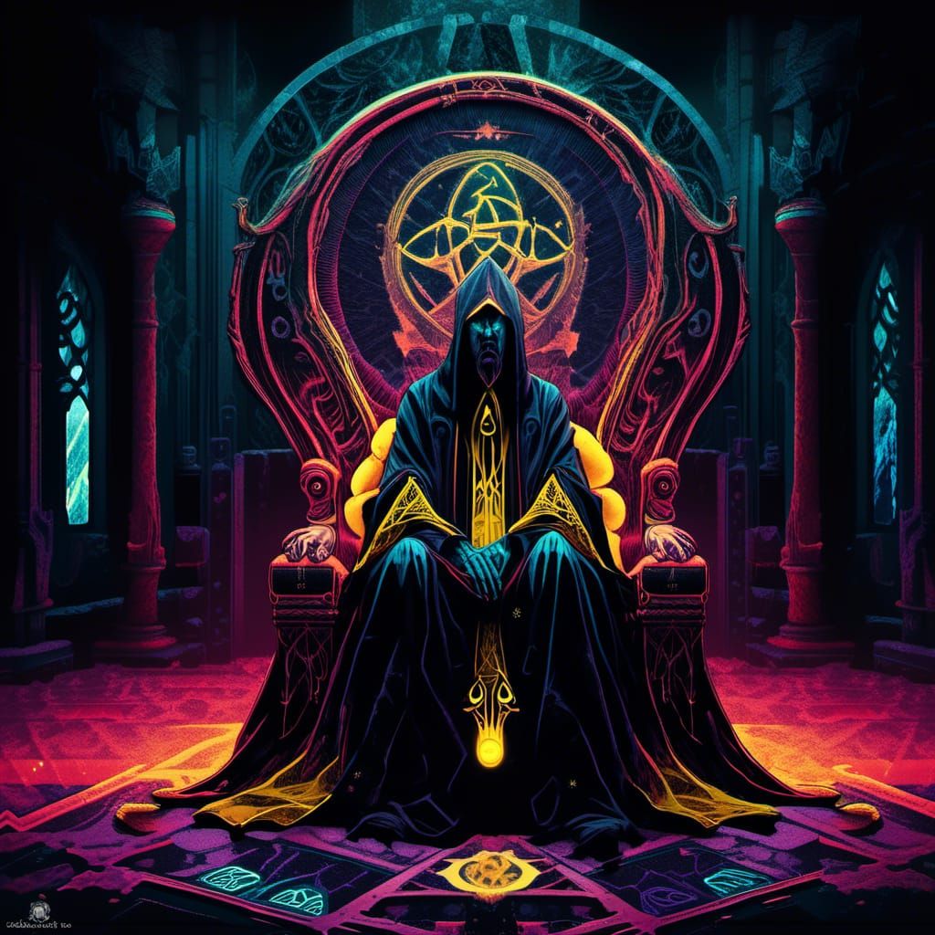 Hastur on a Throne: Dark Fantasy Pop Art