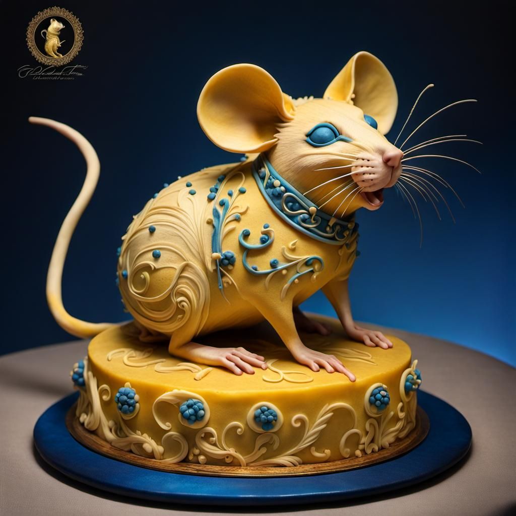 Sculpted Mouse Cake Inspired by Renaissance Food Art