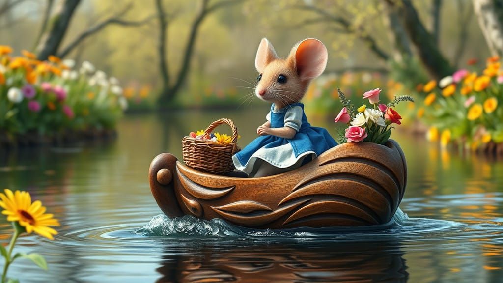 A Delicate Dutch Mouse Sails the Serene River