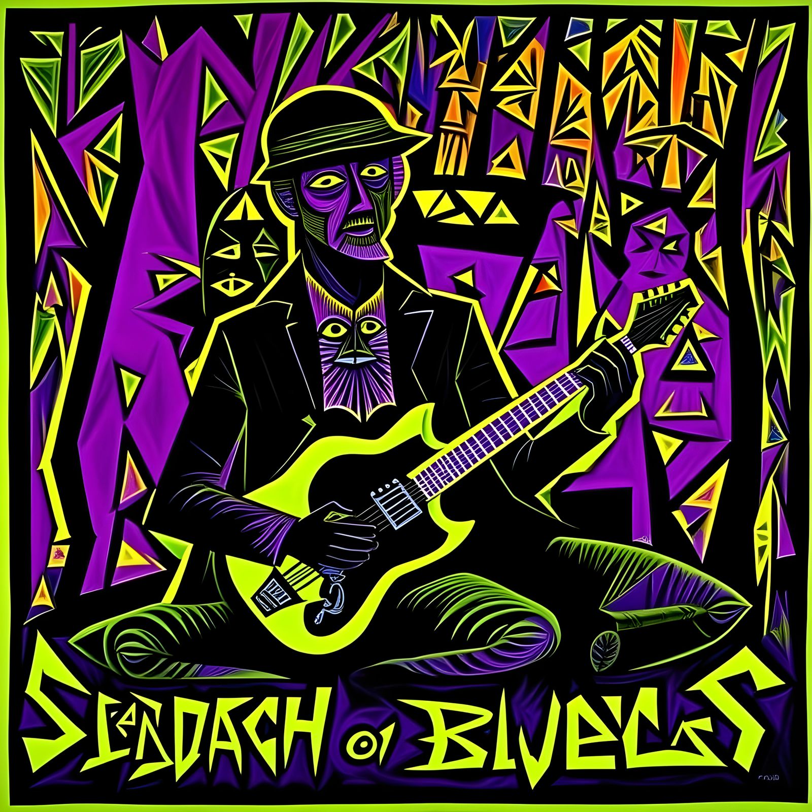 Vintage Blues Musical Icon Big Man Spinach in Concert