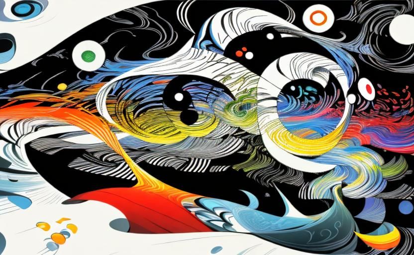 Kaleidoscopic Garden Inspired by Murakami's Graphic Scores