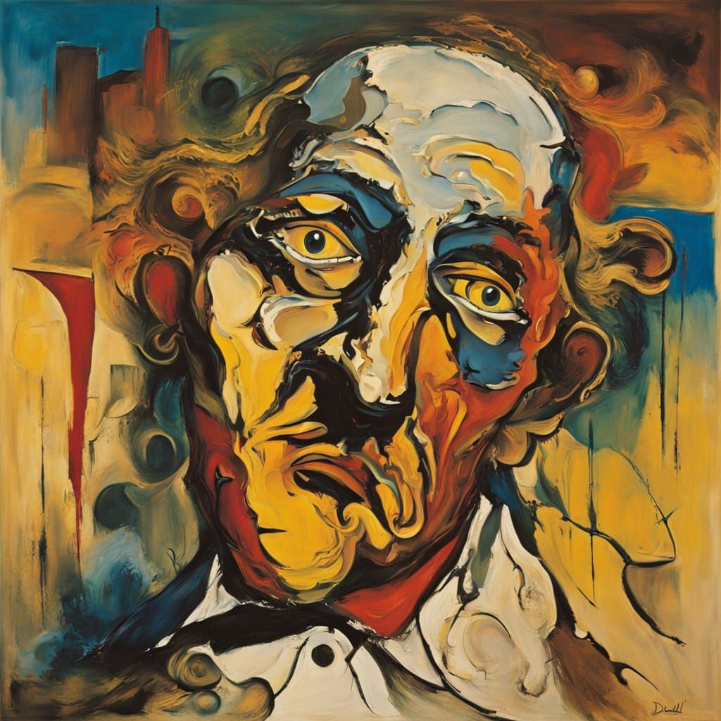 Vibrant Expressionist Jazz Scene in Thick, Heavy Brushstroke...
