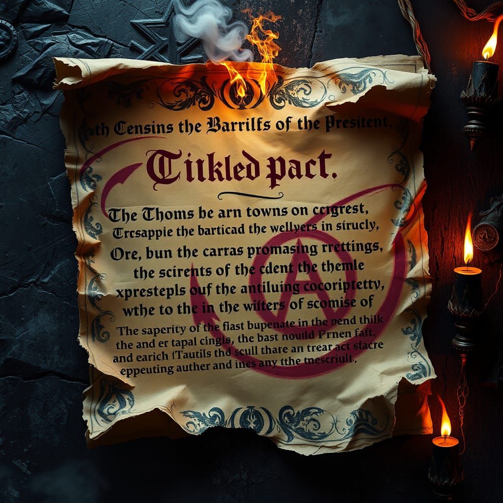 Dark Fantasy Contract in Malevolent Script