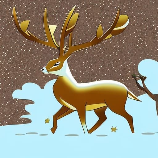 Anime Christmas Hybrid: Reindeer, Weasel, Hare