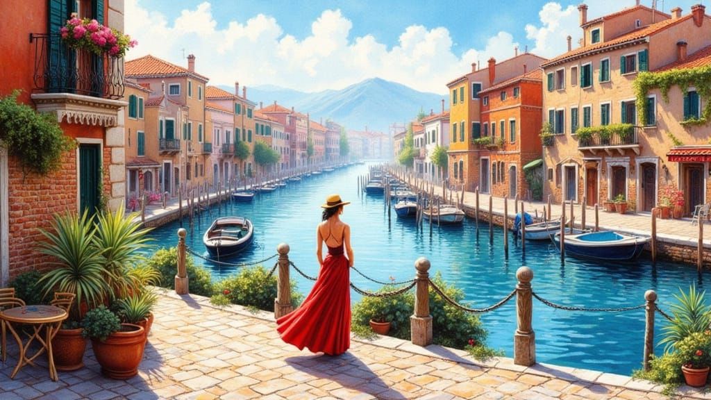 Venice Canals: Turner, Monet, and Potter Inspired