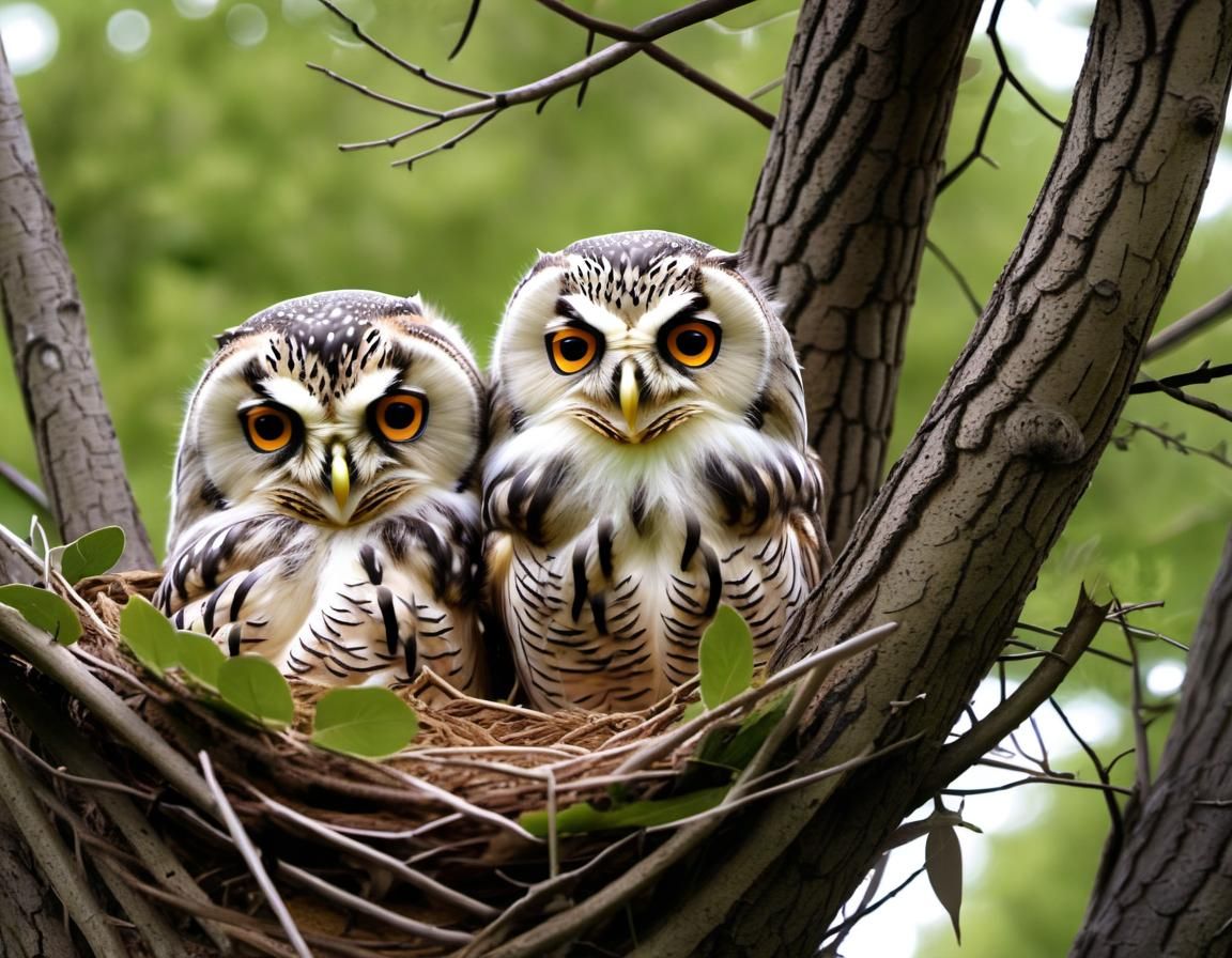 Detailed Image of an Owl's Nest