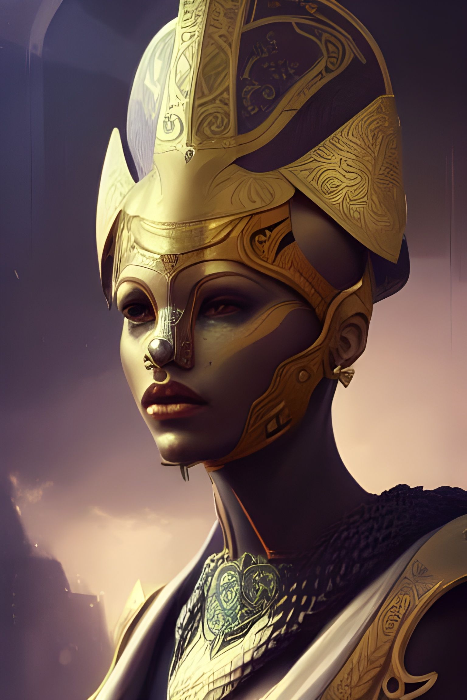 Sekhmet in Detailed Jaffa Armor Concept Art