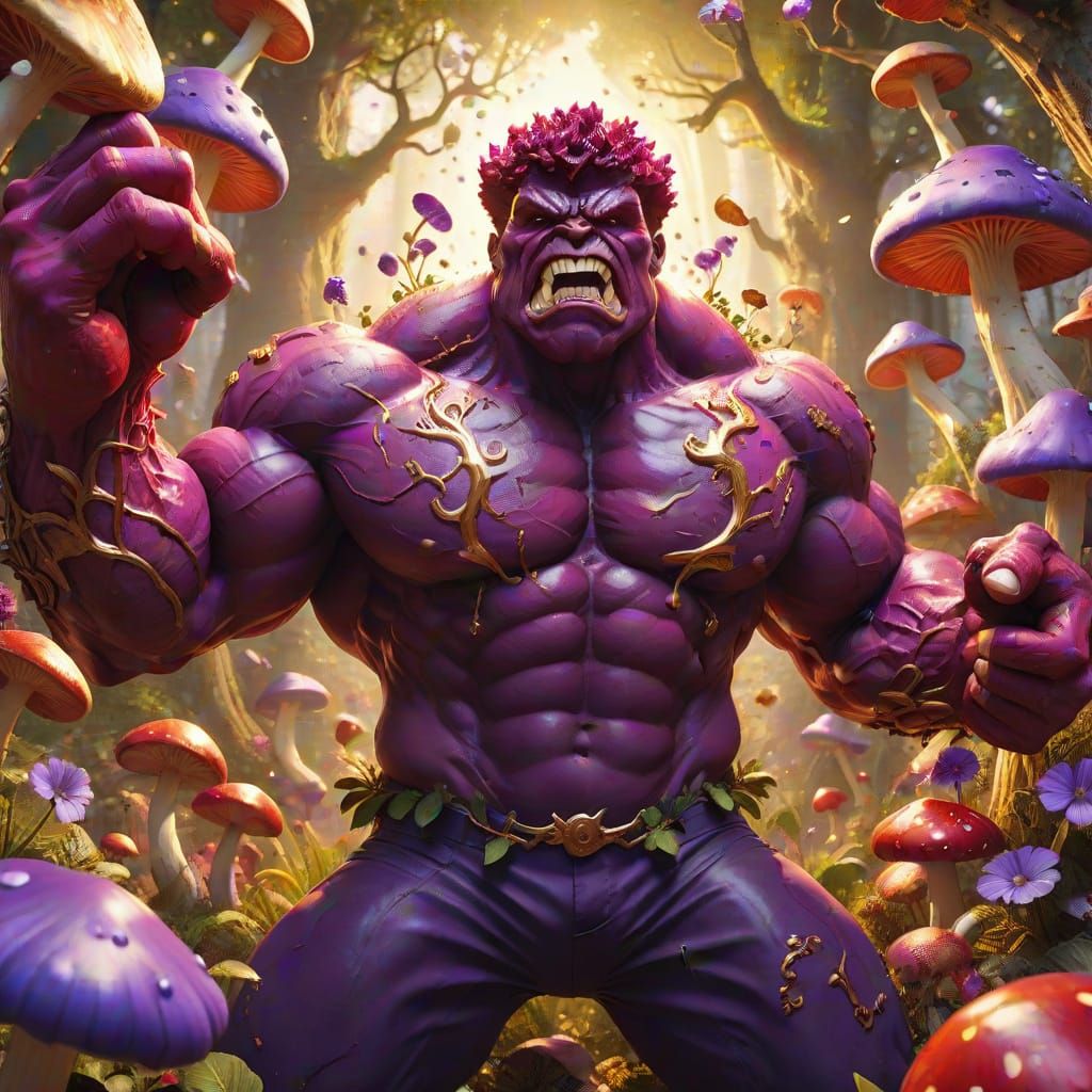 Red Hulk in Surreal Wonderland