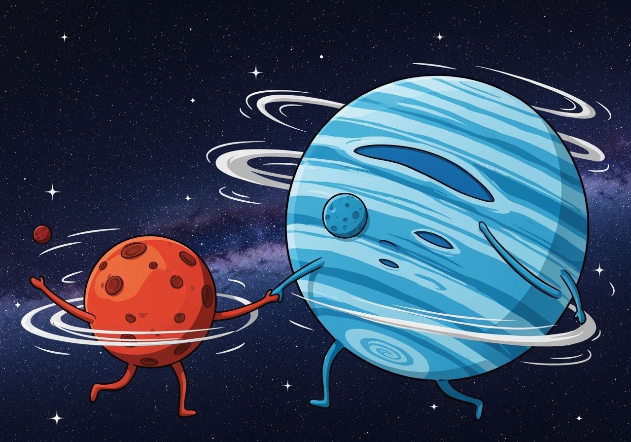 Mars and Neptune Dance in Cosmic Ballet