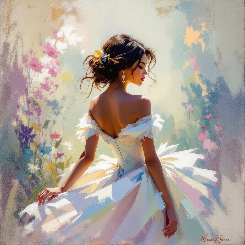 Ethereal Abstract Landscape with Luminous Glow