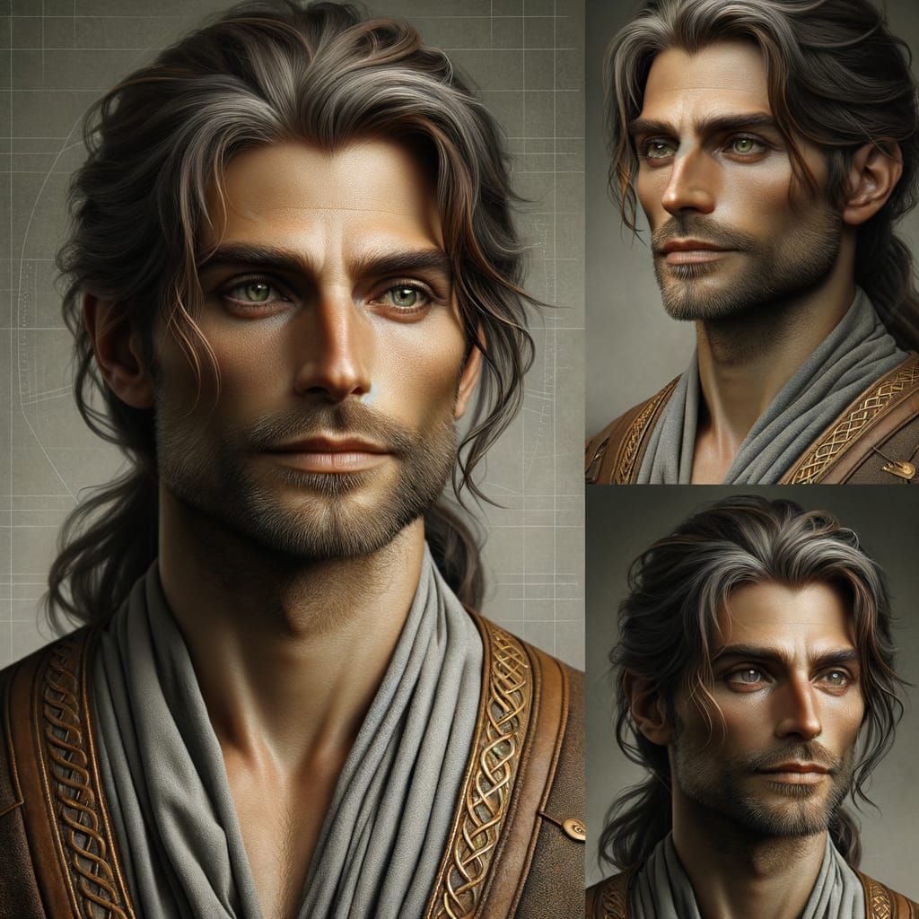 High-Fantasy Wanderer in Elegant Attire