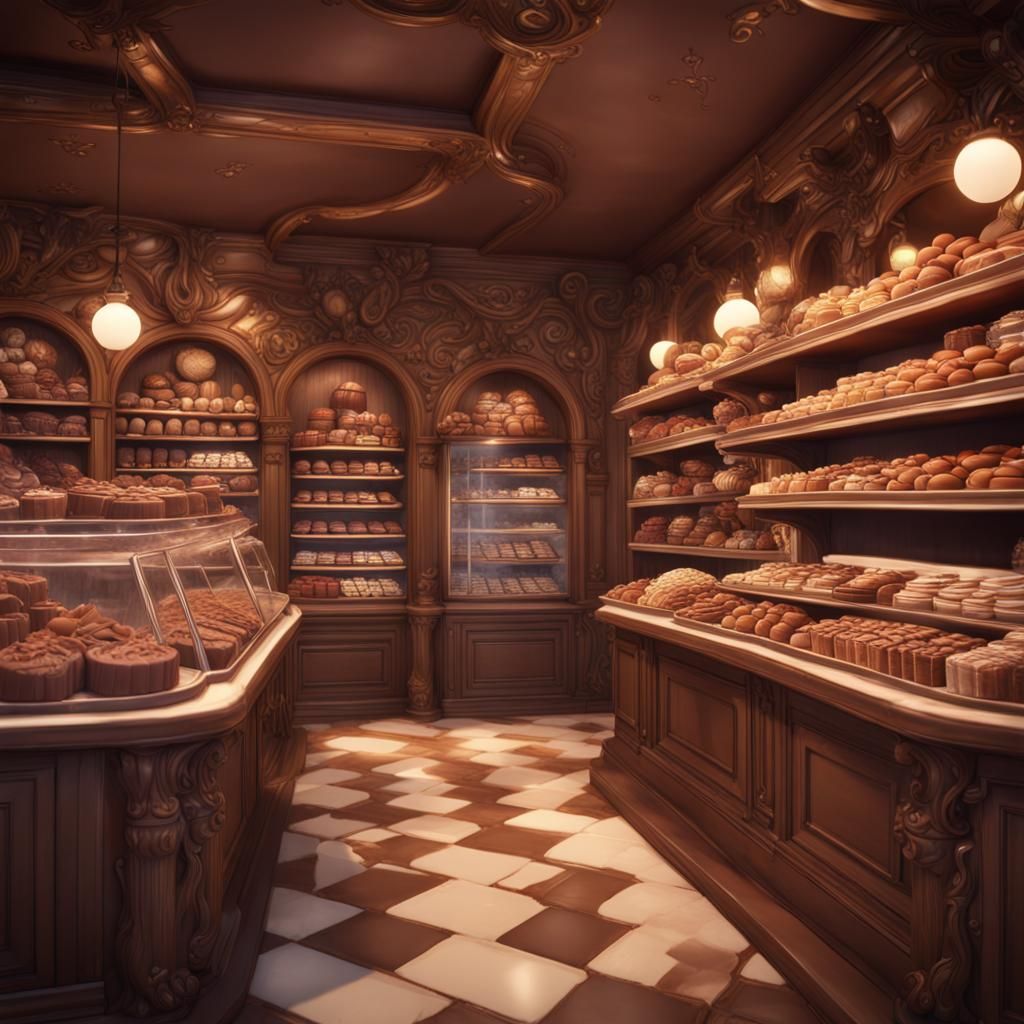 Chocolate Nutella Shop in a Fantasy Land