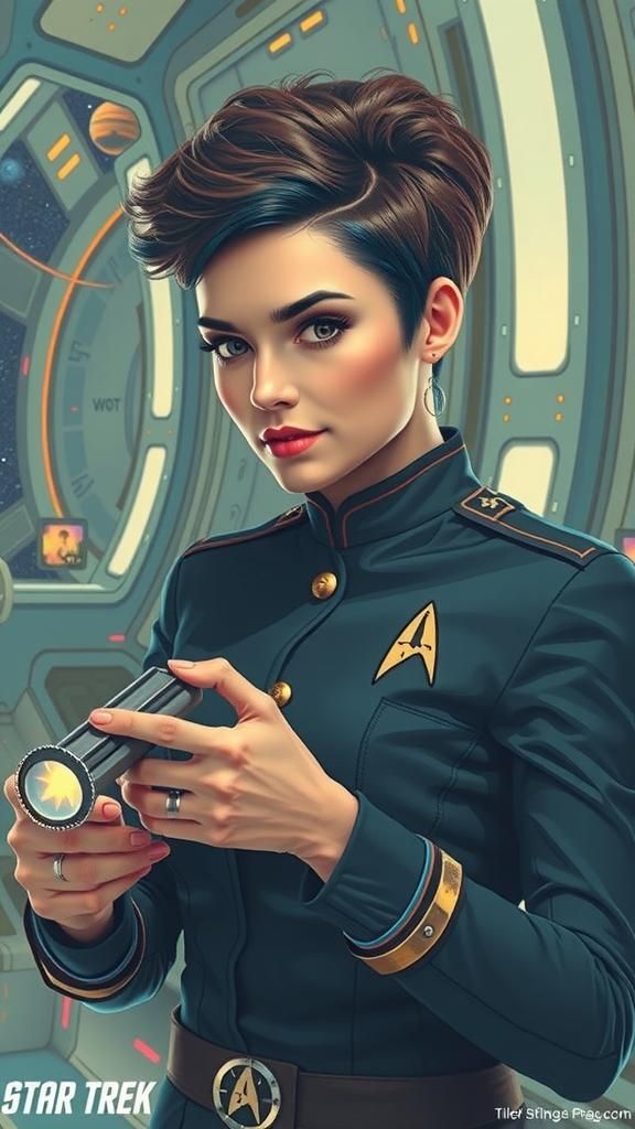 Kes Portrait Operating a Futuristic Weapon