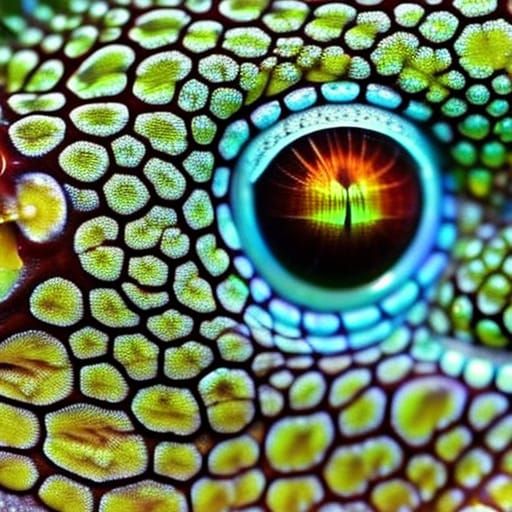 Detailed Macro View of Gecko Eye
