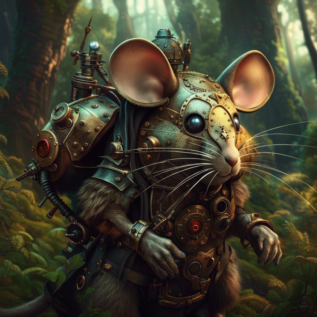 Armored steampunk big mouse