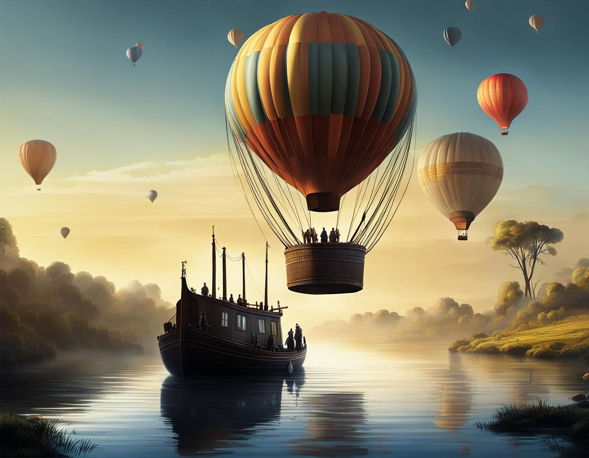 Hot Air Balloon Exploration Vessel Concept Art
