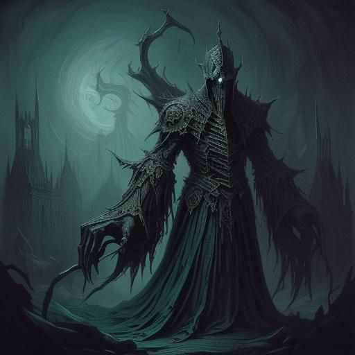 Eerie Chess Pawn Creature in Dark Fantasy Style