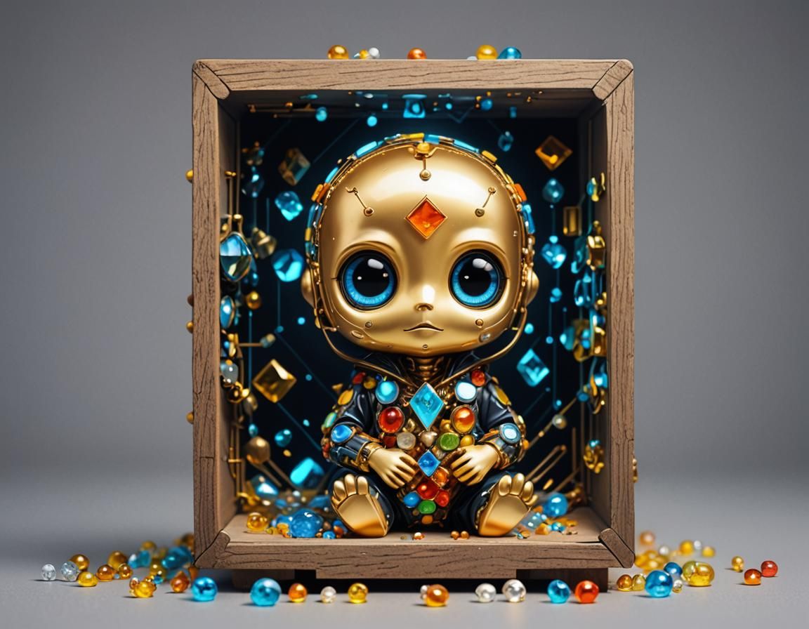 "A cute miniature (Anthropomorphic 3.0) chibi perfect anatom...