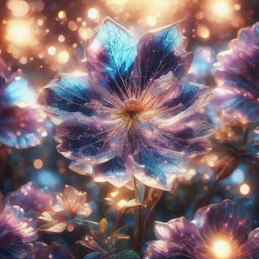 Fantastical Bouquet of Flowers in Detailed Matte Painting