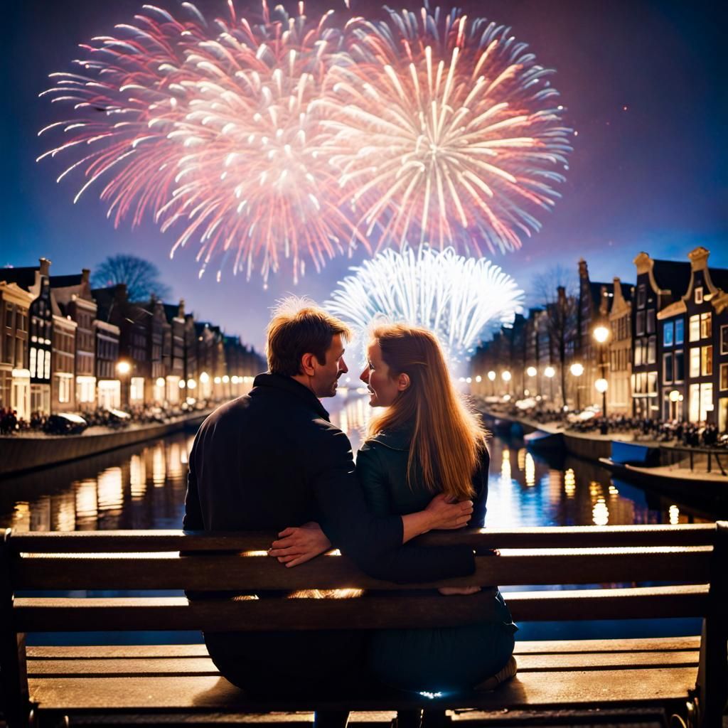 Amsterdam New Year's Eve Fireworks Display