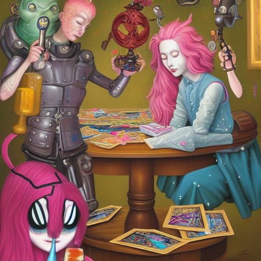 Candy-Colored D&D Dreamscape in Pop Surrealist Style