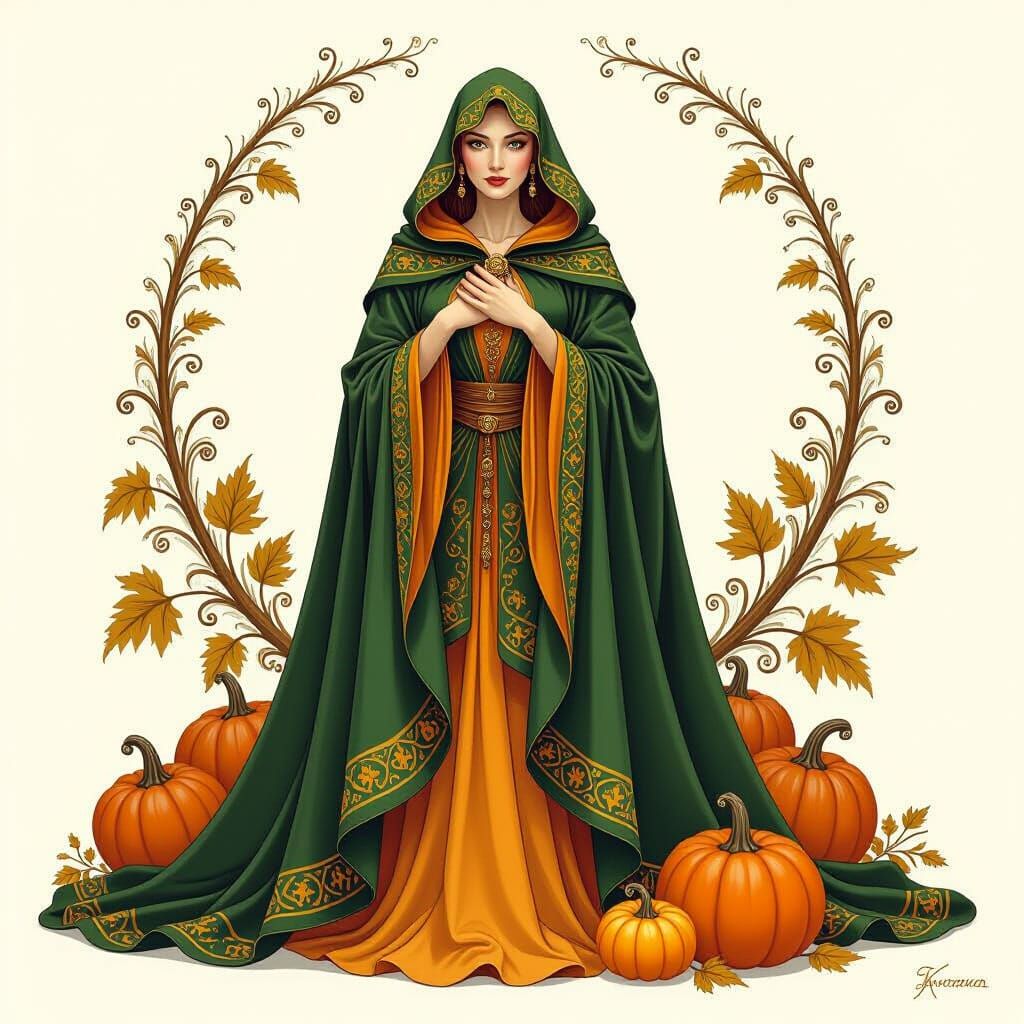 Winter Squash Goddess in Earthy Fantasy Style