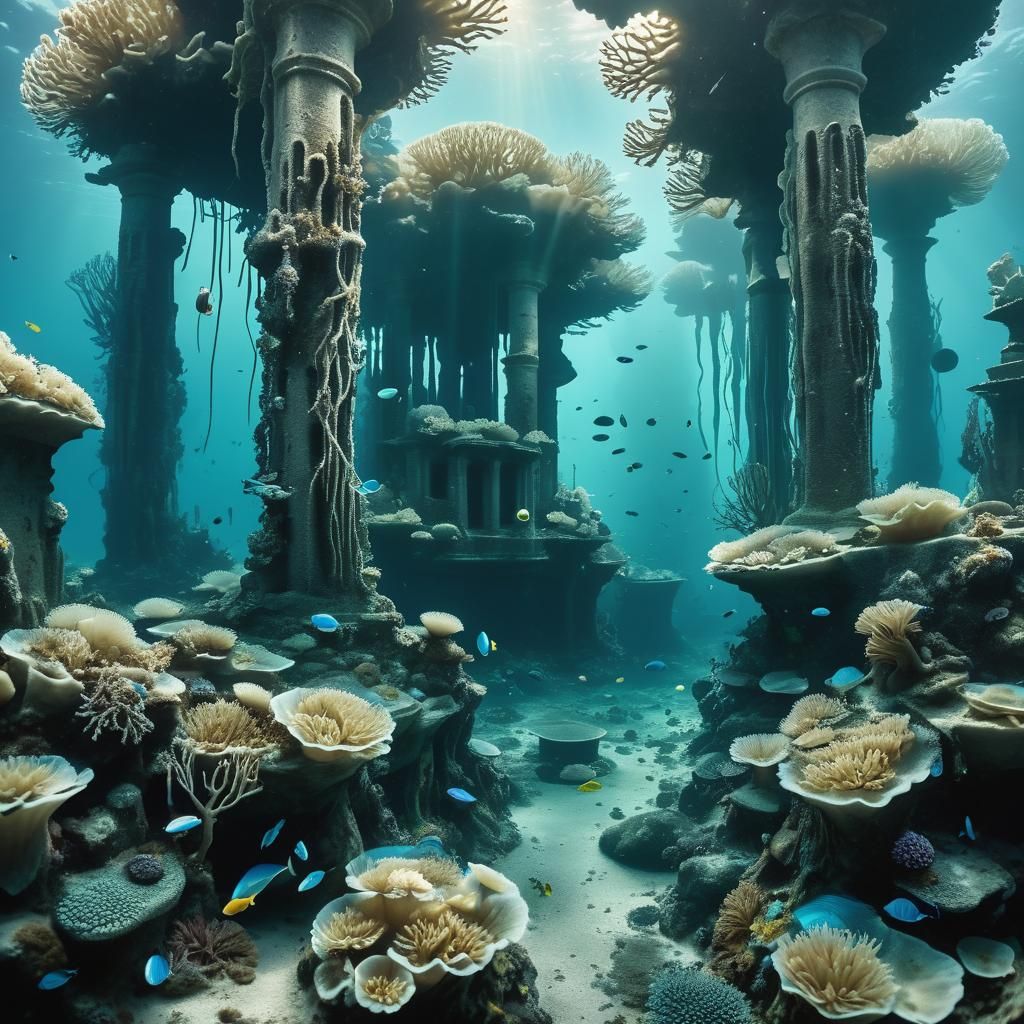 Mystical Underwater City in Cinematic Style
