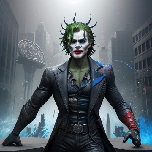 Joker vs Liberty Boxing Match, Matte Painting