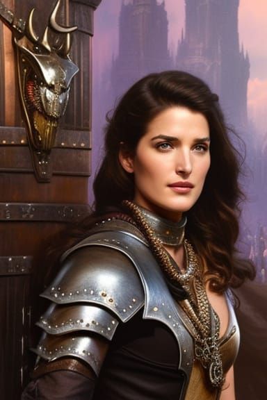 Cobie Smulders: Hyperrealistic Demon Hunter Portrait