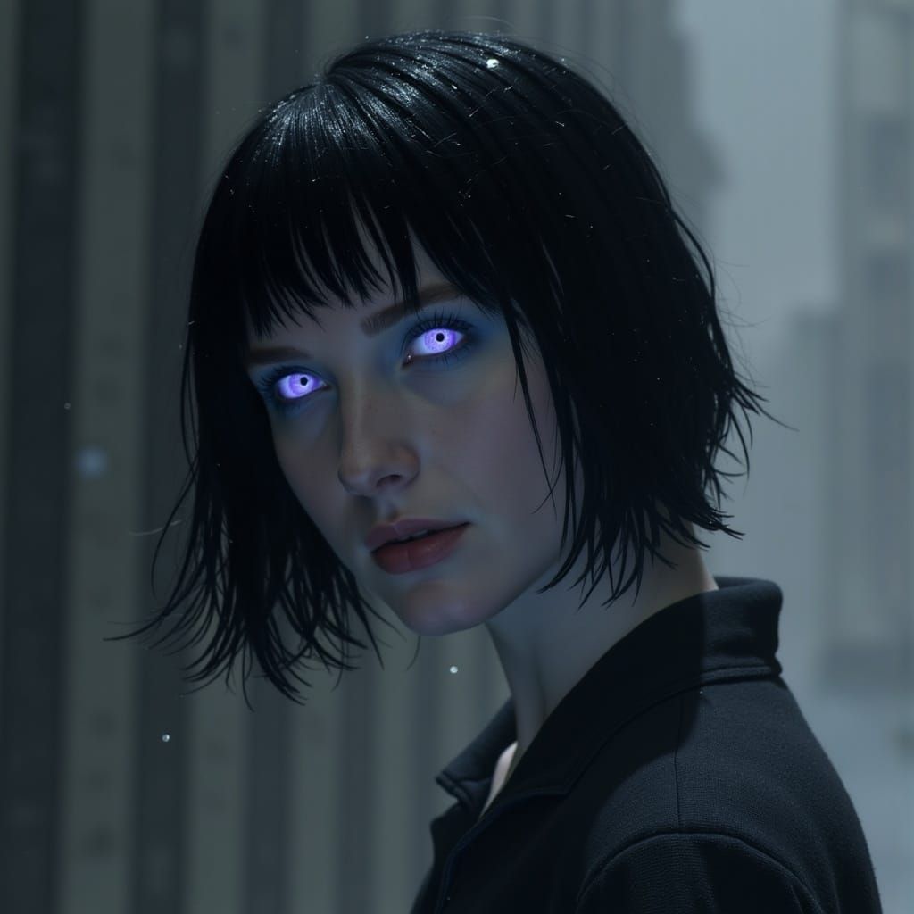 Replicant in Rain: a Blade Runner Scene