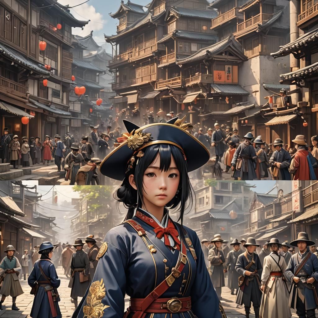 Detailed 3D Anime Art of Wacky Historical Photos