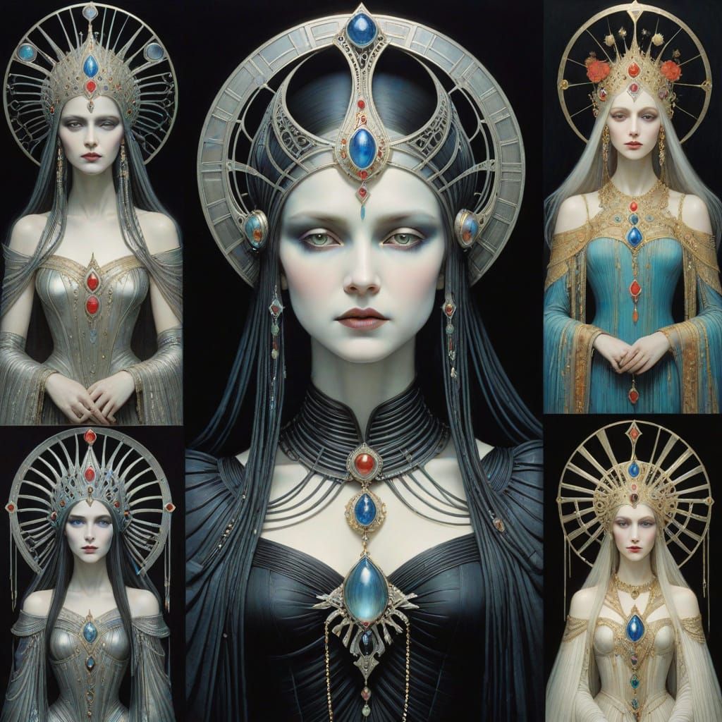 Queen of Diamonds with Evening Star and Nacreous Light