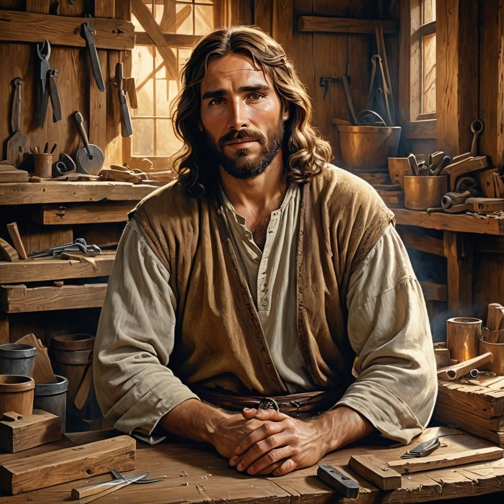 Jesus Portrait as Carpenter in Kramarik Style