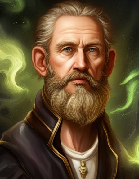 Cosmic Wizard Holding World Portrait