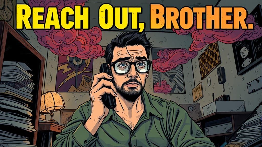 Distressed Man Crying on Phone in Hergé, Bilal, and Moebius ...