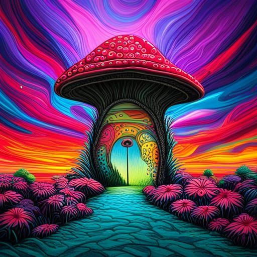 A Psychadelic Mushroom Trip