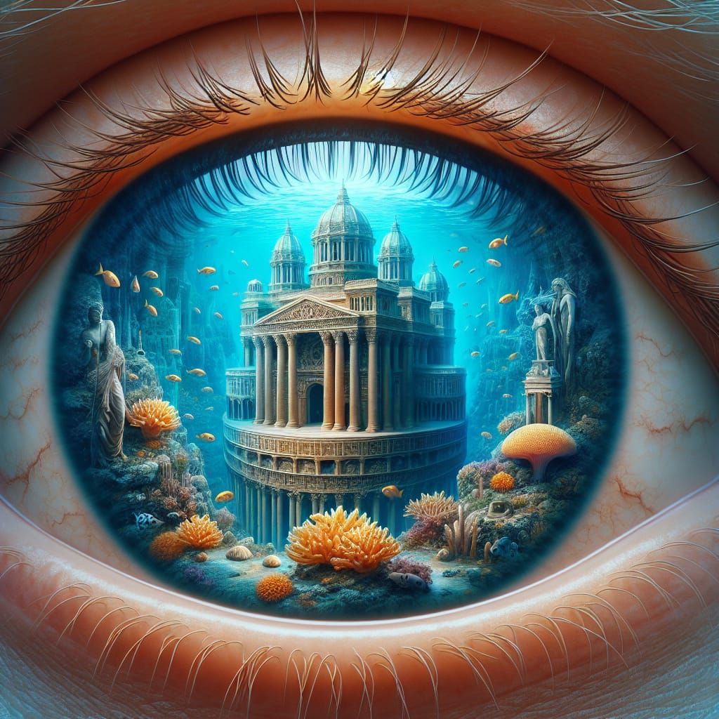 Eye Reflecting the Ruins of Atlantis