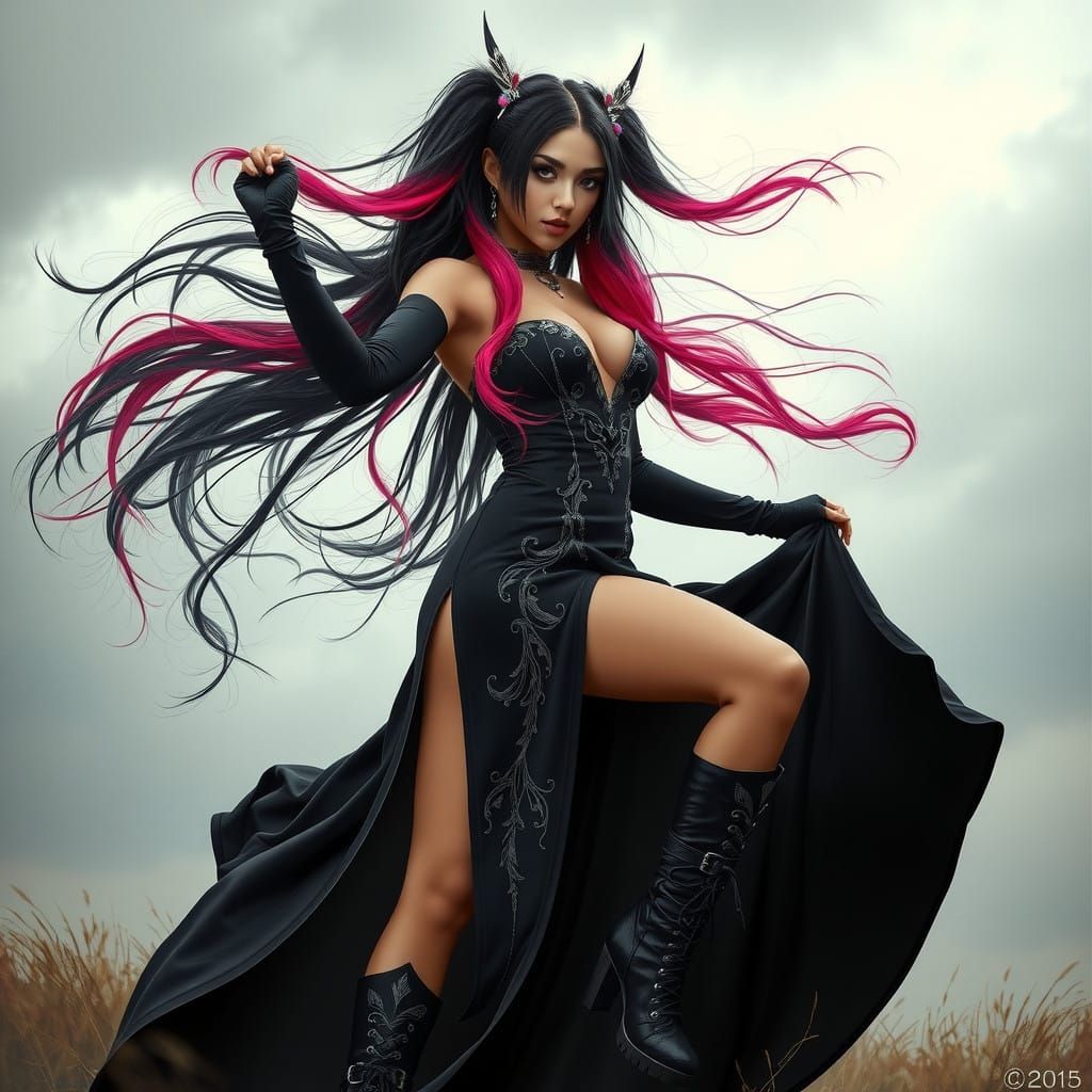 Ethereal High Elf Warlock Drag Queen in Whimsical, Moody Sty...