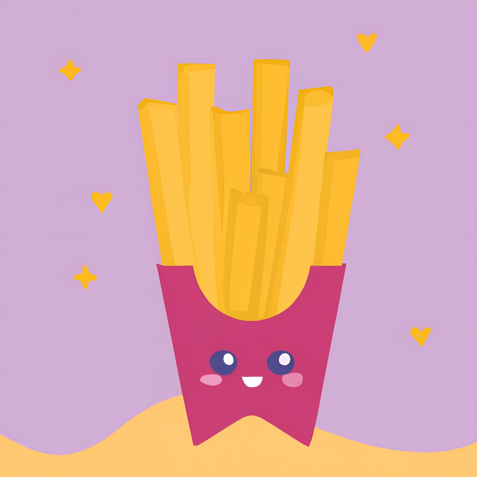 Cute Kawaii Fast Food French Fries