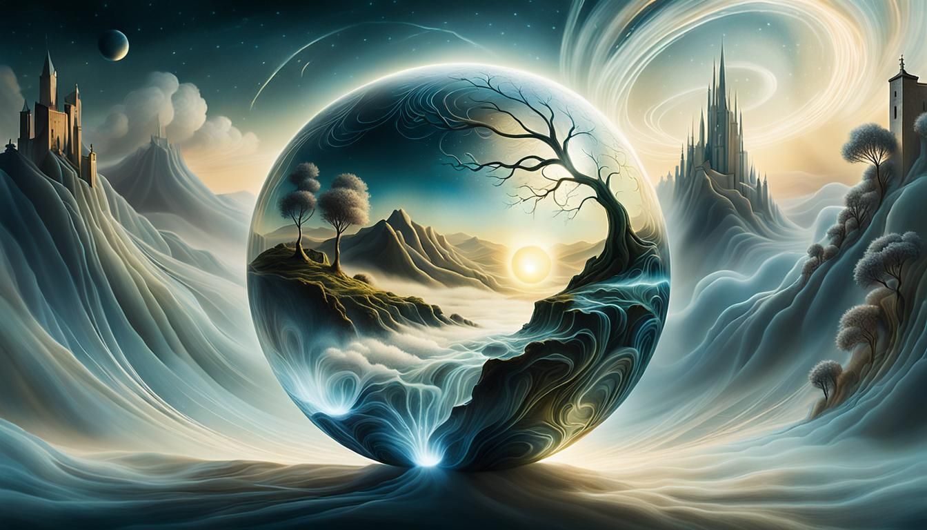 Surreal Glowing Orb Born From a Thought