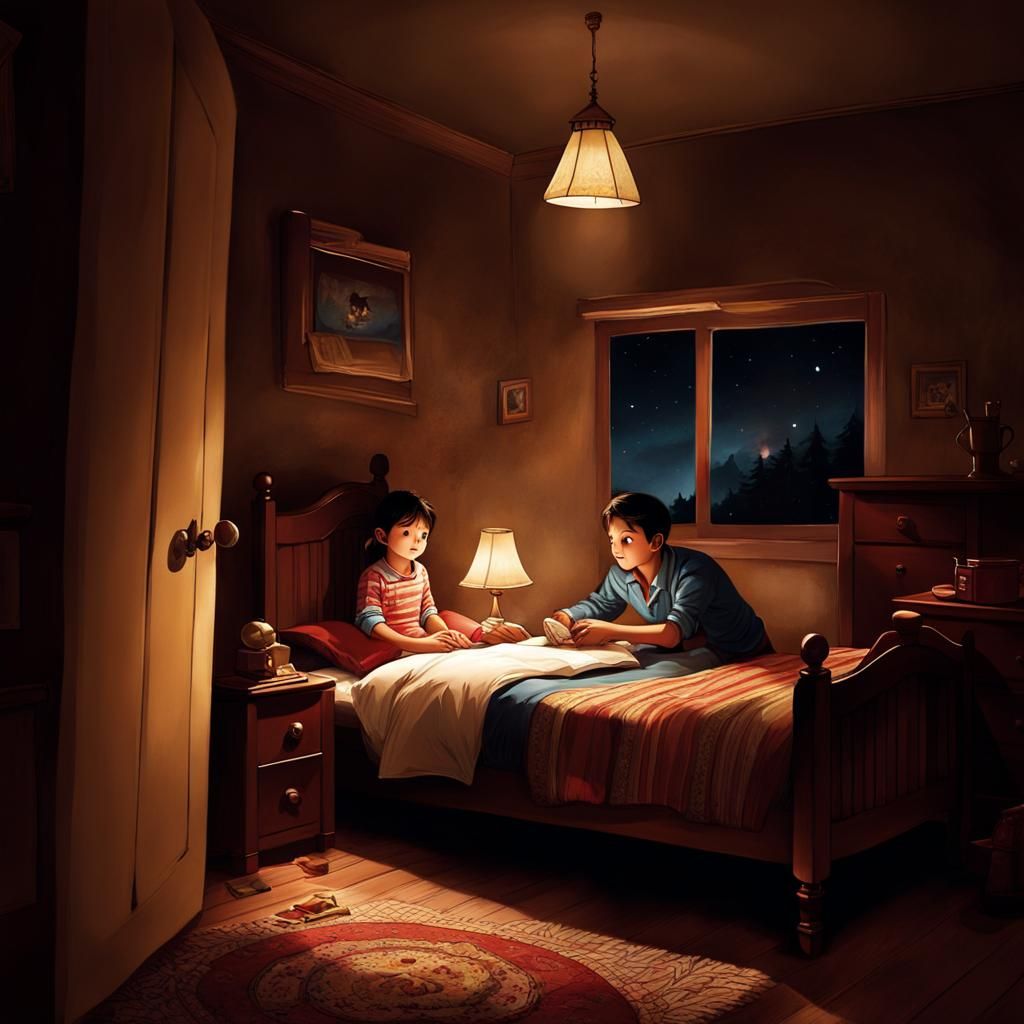 Cozy Bedtime Story: Lamp Light and Family Love